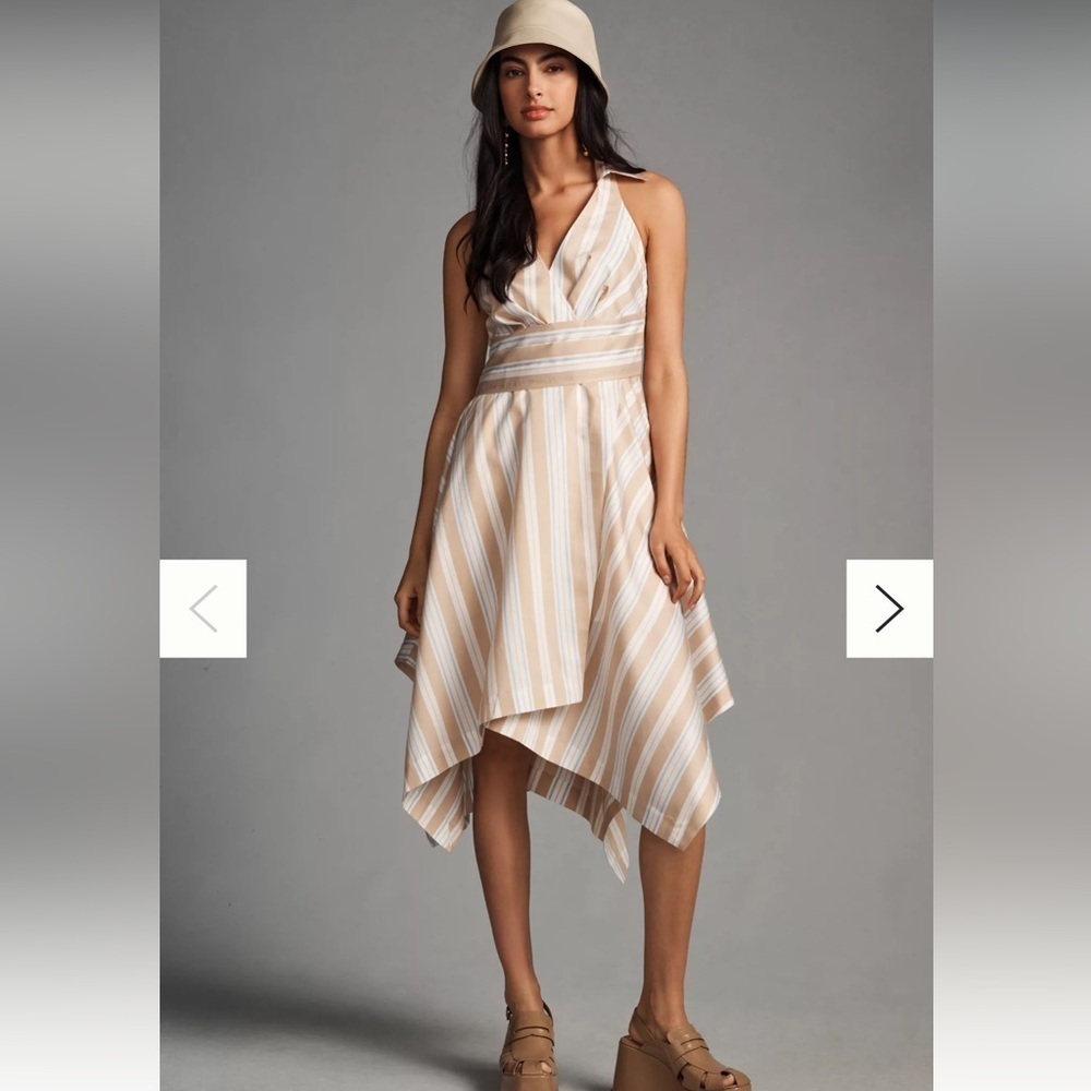 Anthropologie NWOT Maeve Asymmetrical Wrap
Shirt Dress Size 6